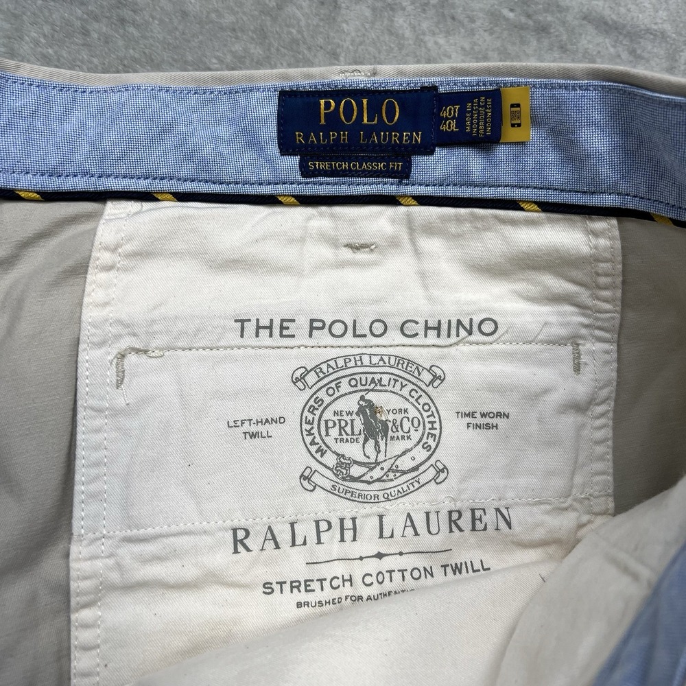 NWT Polo Ralph Lauren Stretch Classic Fit Shorts Mens 40 Tall Tan Flat Front - Picture 2 of 5